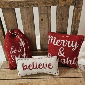 Winter Bowl Fill Set Primitive/Country/Rustic 3 Piece